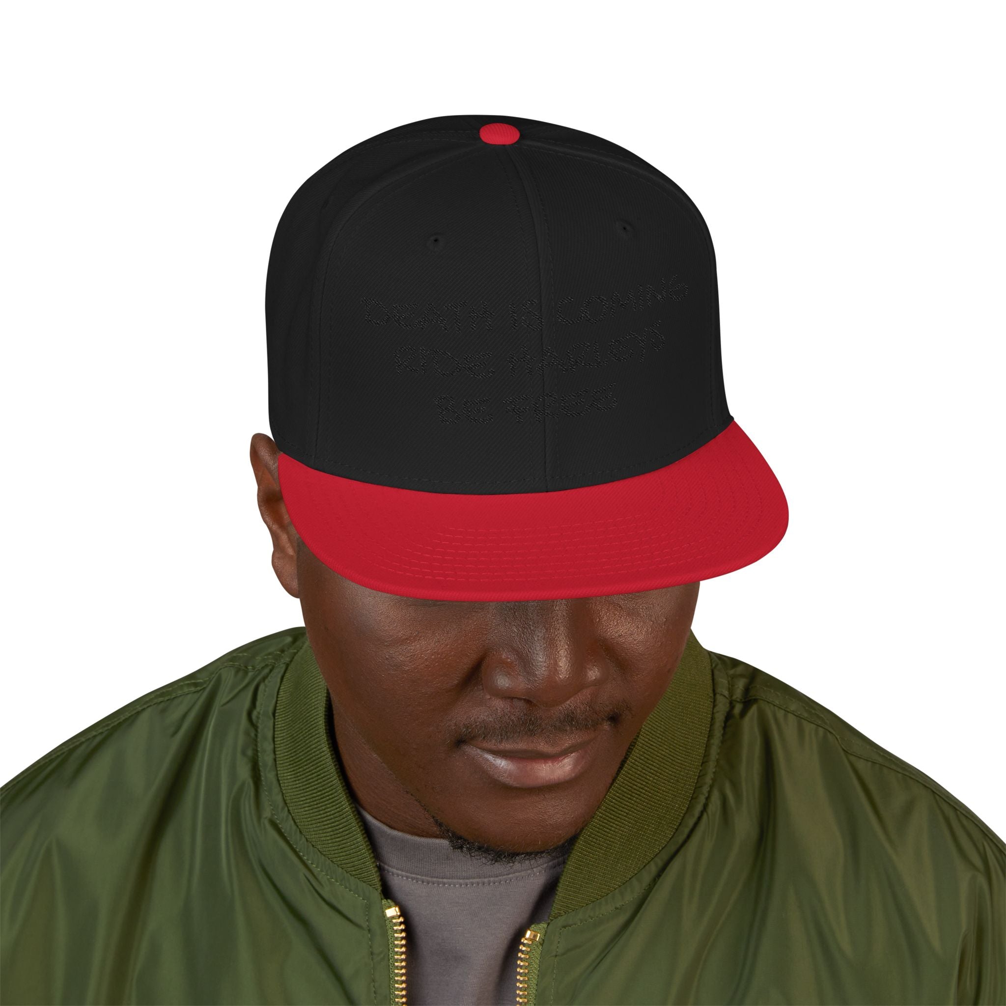 Death is coming ride harleys be free Snapback (Embroidery)