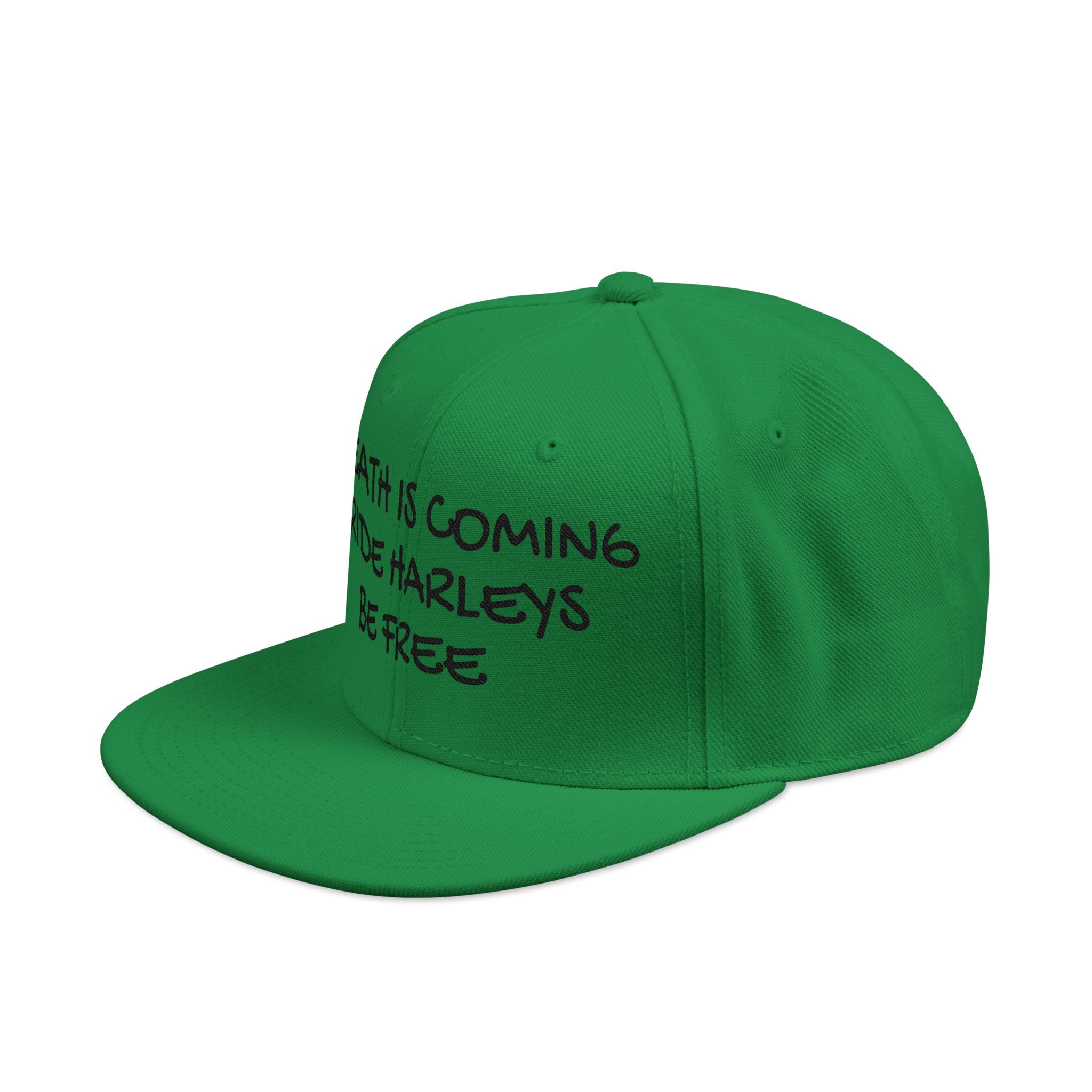 Death is coming ride harleys be free Snapback (Embroidery)