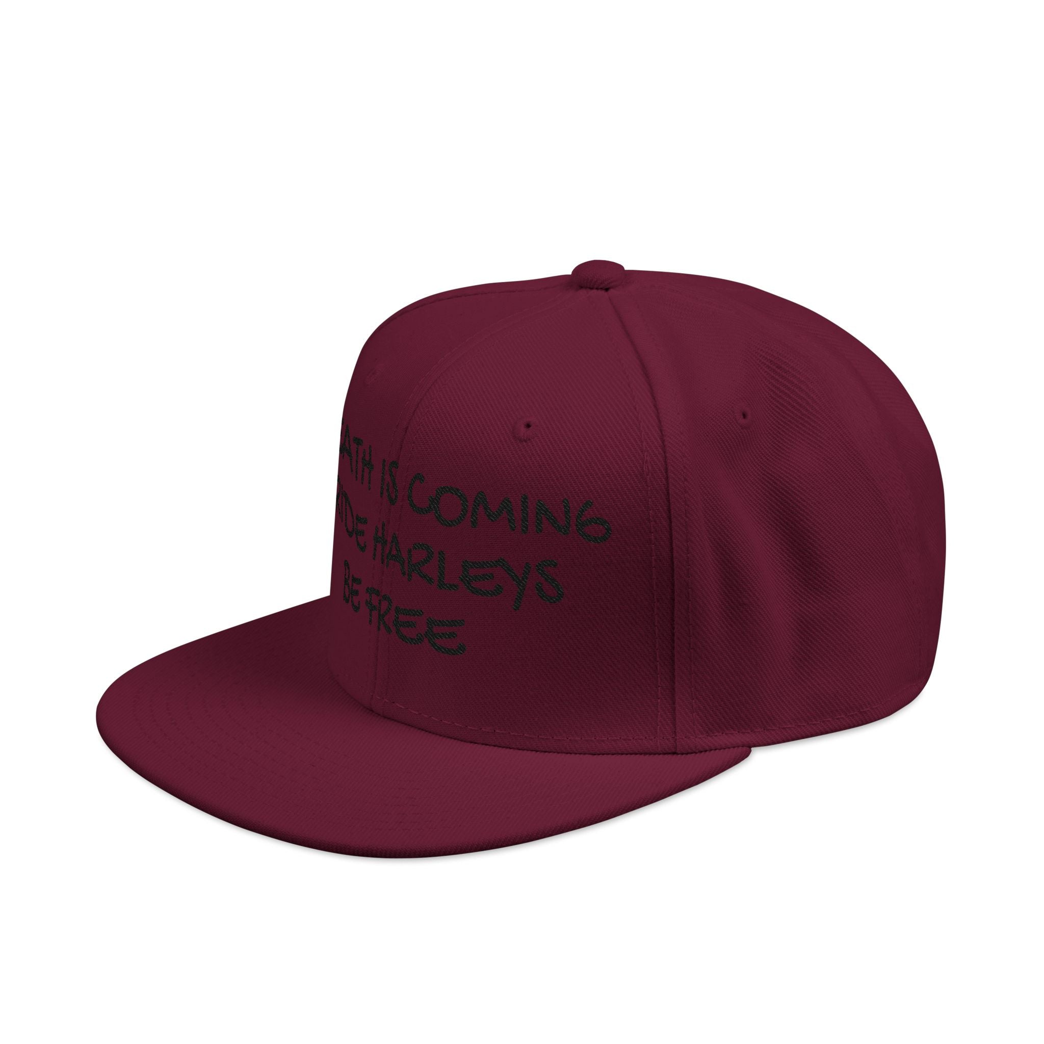 Death is coming ride harleys be free Snapback (Embroidery)