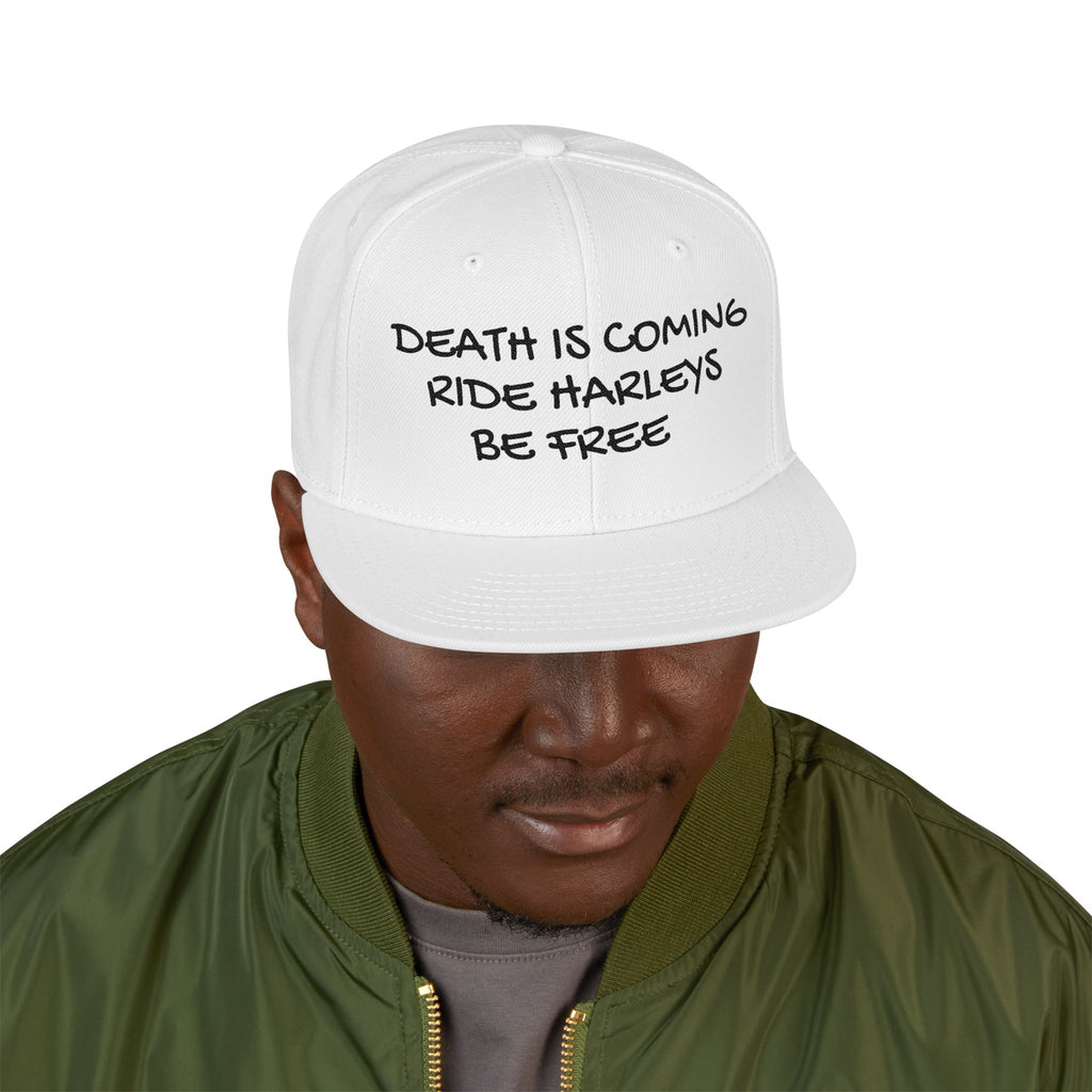 Death is coming ride harleys be free Snapback (Embroidery)