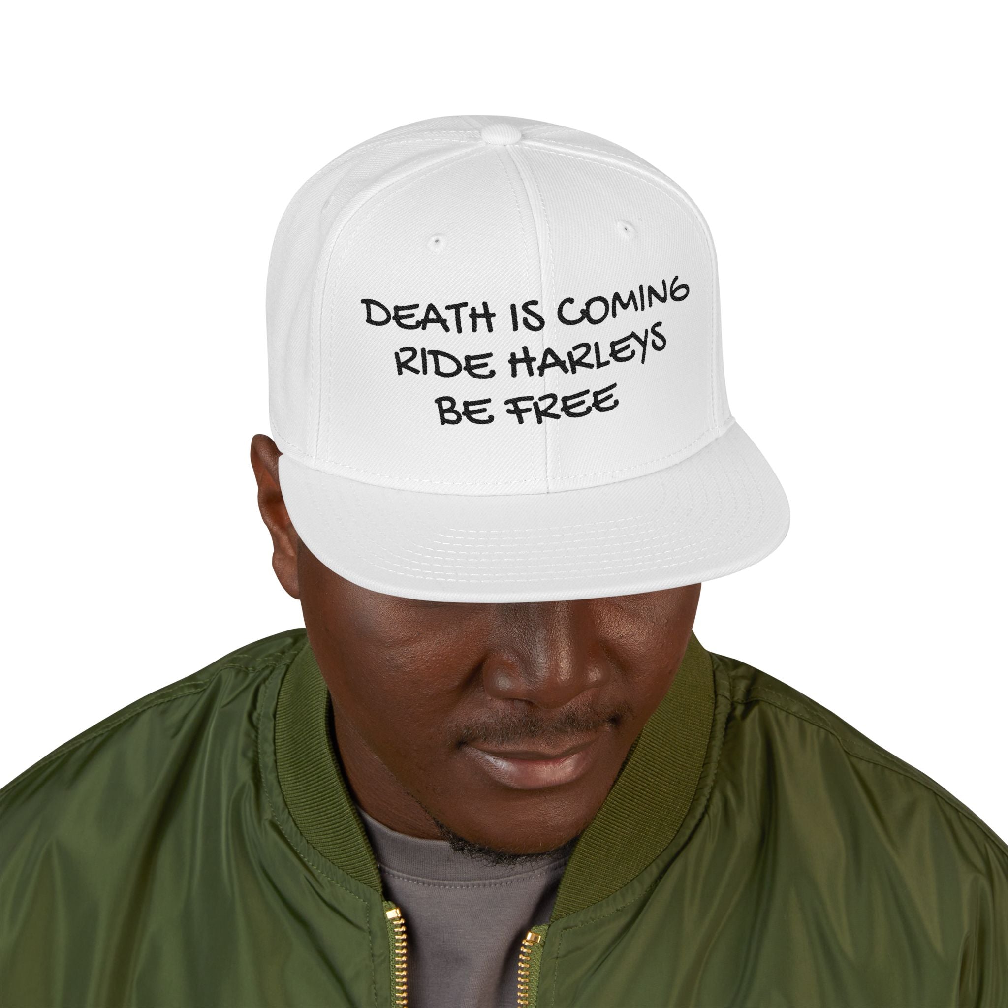 Death is coming ride harleys be free Snapback (Embroidery)