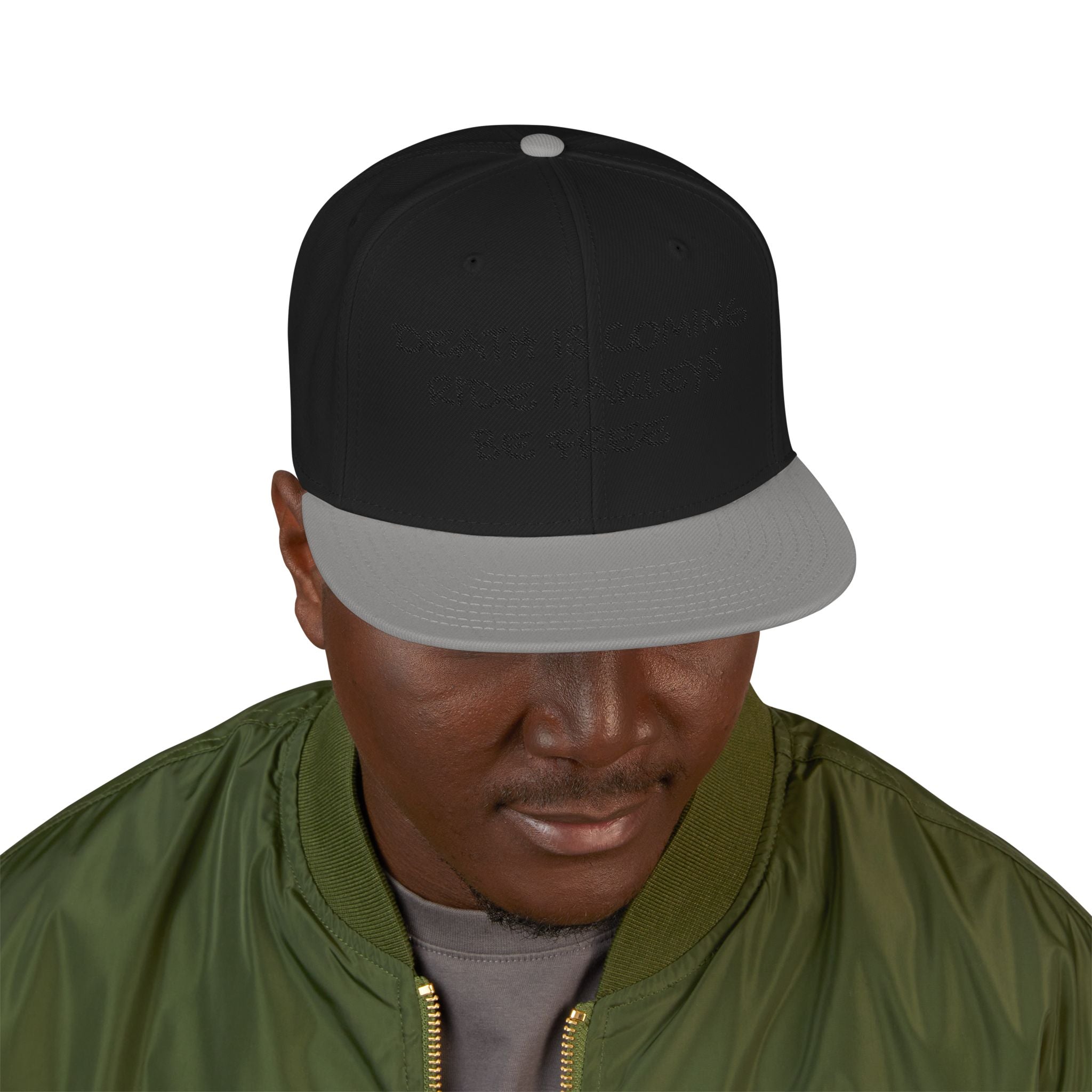 Death is coming ride harleys be free Snapback (Embroidery)